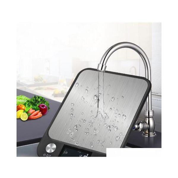 

kitchen scale lcd display 10kg/1g multi-function digital food kitchen scale stainless steel weighing food scale cooking tools balance p38zk