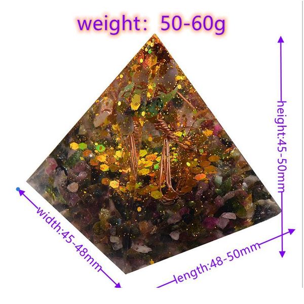 

pyramid orgonite sile mould diy resin decor craft jewelry making mold natural crystal gravel reiki pyramid chakra mu qylzjt, Black