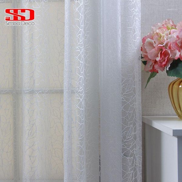 

modern white solid tulle curtains to the living room bedroom stripe fabric drapes organza european window treatment ready made1