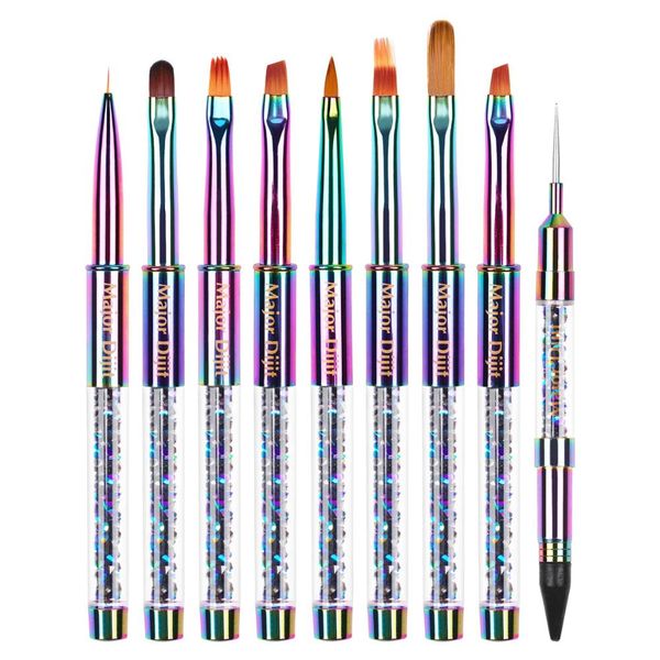

1pc kolinsky sable brush nail art uv gel carving pen brush with metal handle liquid powder diy nail drawing tools
