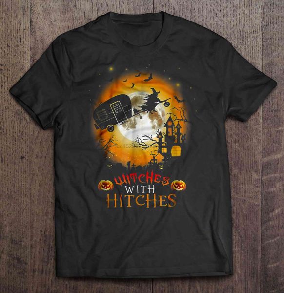 

men t shirt witches with hitches -halloween version women t-shirt sport hooded sweatshirt hoodie