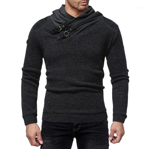 

men's turn-down collar pullover patchwork slim fit autumn winter warm soft long sleeve clothes knitted casual male sweater pull1, White;black