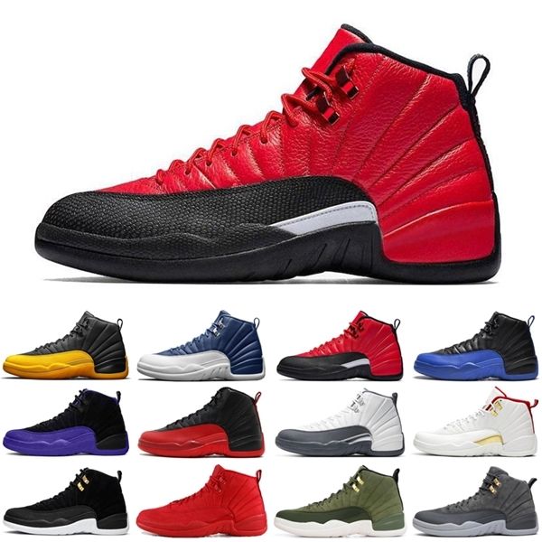 

satin\wholesale\rretro mens sport shoes 12s junpman 12 university gold indigo flu game royal dark conord white sneakers