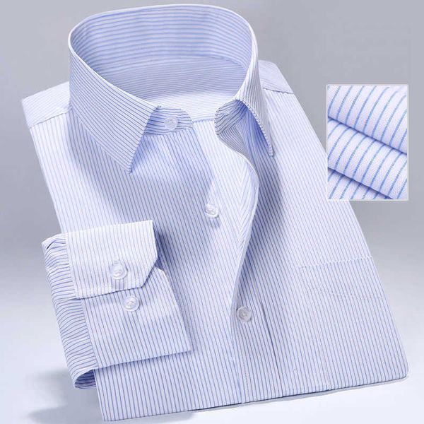 

new arrived striped men's long sleeve non-iron brand formal business social shirts classic design, White;black