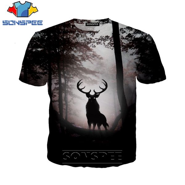 

fantasy deer animal 3d print shirts horror aesthetic humor men clothing