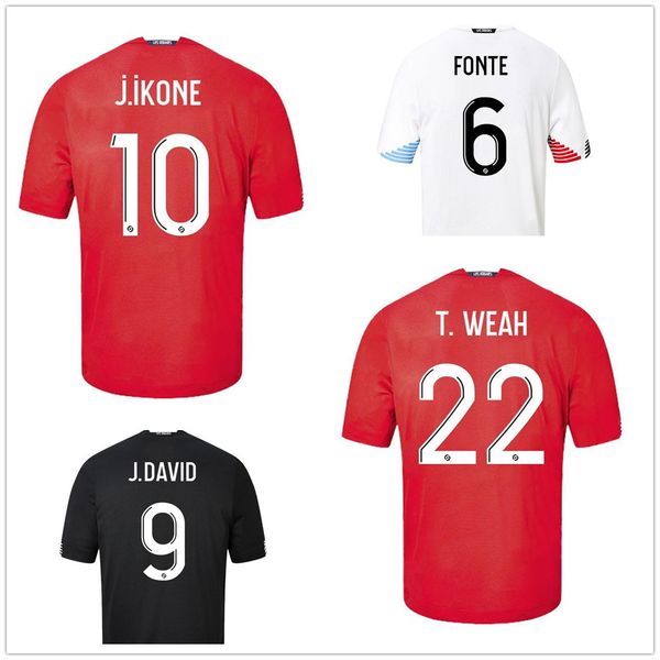 

customized 20-21 lille thai quality soccer jerseys j.ikone #10 fonte #6 j.david #9 .araujo #11 yazici #12 andre #21 gabriel #4 xeka #8 wear, Black;yellow