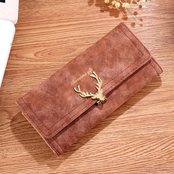 

factory wholesale women handbag cute little fresh leather long wallet matte folding womens wallets card leathers student fashion purses, Red;black