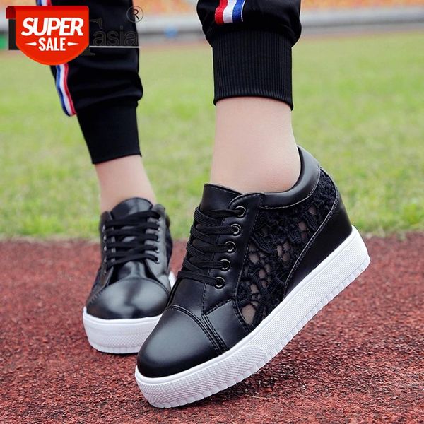 

doratasia new girl summer breathable mesh sneakers lace-up platform sneakers women comfort high wedges shoes woman #wh7x
