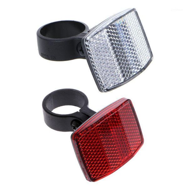 

bicycle bike handlebar reflector reflective front rear warning light safety lens j6pf1