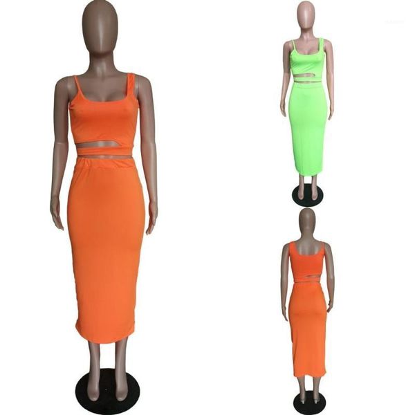 

women two piece set summer clothes crop maxi club birthday skirt1, Gray
