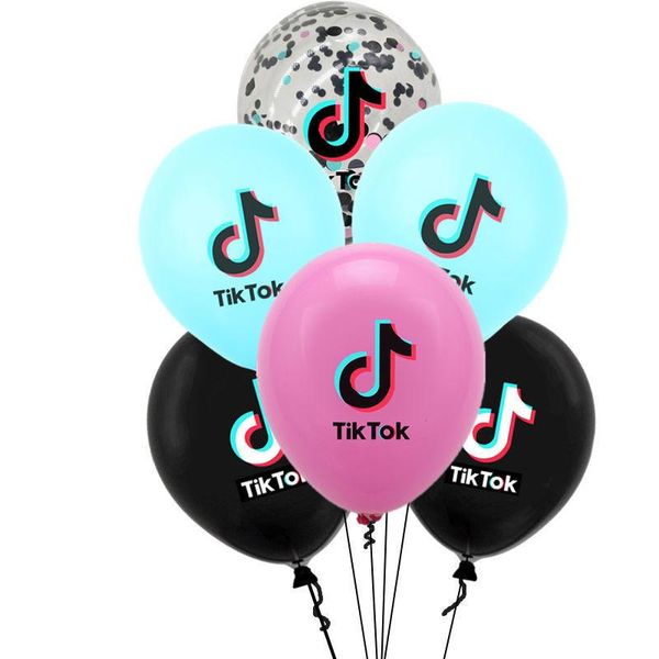 

new tiktok vibrato theme party decoration balloon vibrato balloon 12 inch latex balloon birthday party decorations kids bbyncy homebag