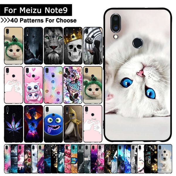 

ultra-thin soft tpu silicone case note 9 cat animal printed protective covers phone shells bagsc cases for meizu note9