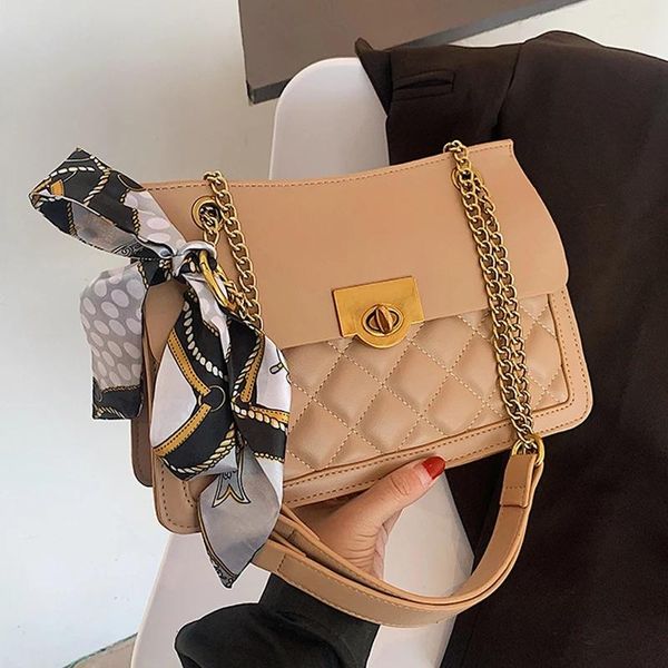 

vintage square crossbody bag 2020 fashion new pu leather women's designer handbag chain shoulder messenger bag