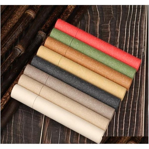 

100pcs/lot storage box for 5g joss stick convenient carrying kraft paper incense tube in sqcnsa bbgargden