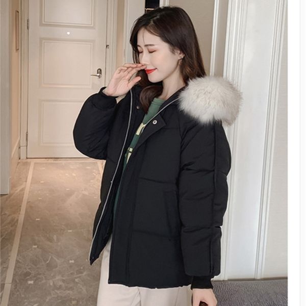 

2021 new new fashion short female jacket solid color winter warm thick cotton coat h00189 ew9w, Black