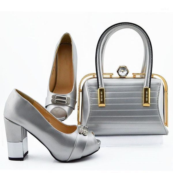 

beautiful silver women cover shoes match bag set with crystal african pumps and handbag for dress md006,heel 9.5cm1, Black