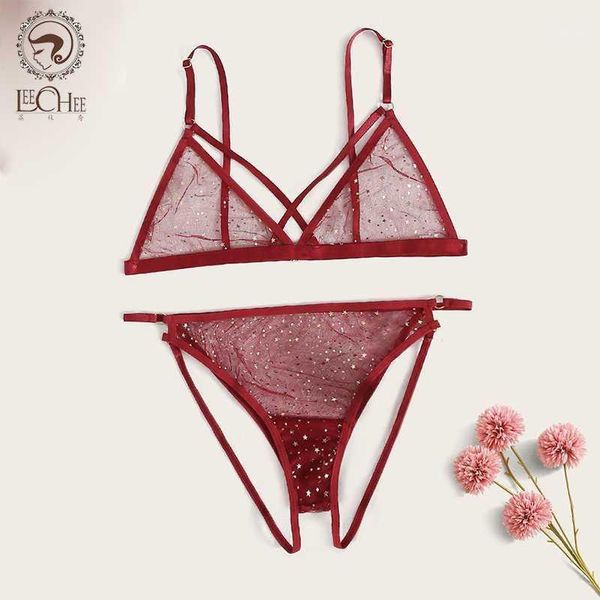 

leechee lace women lingerie set red underwear breathable transparent bra party sets printing adjustable women brassiere1, Red;black