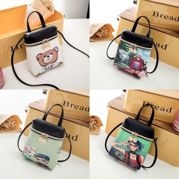 

dxk3t small female cartoon super korean shoulder bag cute printed bagshoulder bag phone bagmobile phone backpack tds5n