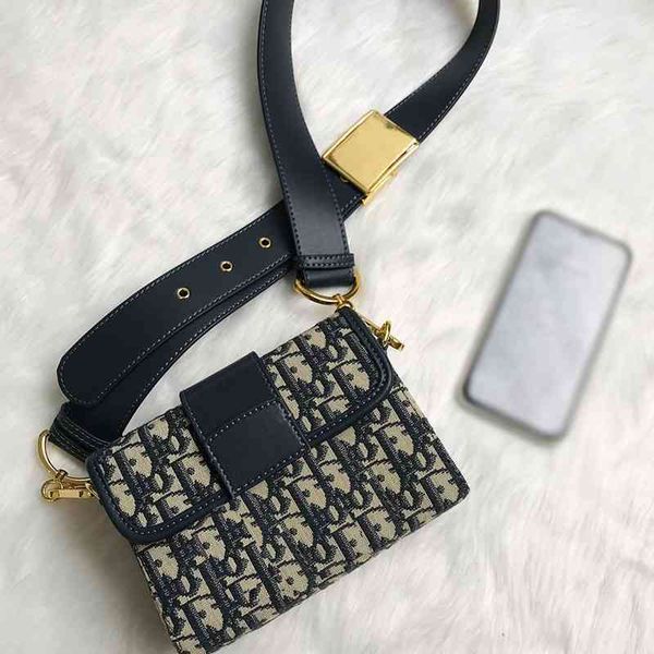 

classic old flower embroidery montaigne bag canvas saddle bag tofu feeling versatile underarm single shoulder oblique span small square hand