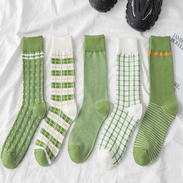 

japanese girl plaid socks spring summer harajuku style couple green cotton fashion women men cute sport socks1, Black;white