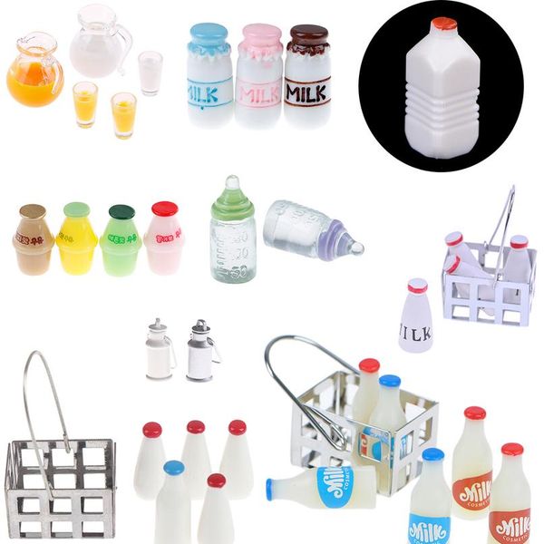 

baby diy toys milk rack basket jug with lid bottle dolls house kitchen accessories furniture decor 1/12 dollhouse m bbyszq