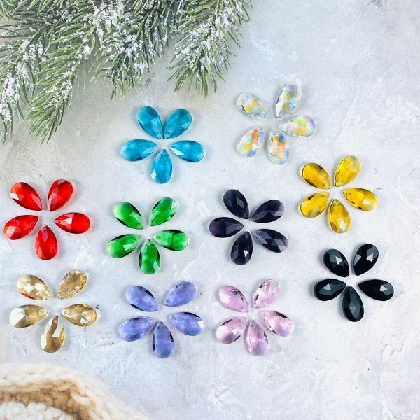

10pcs 12 colors angel tears crystal pendants teardrop suncatcher crystal prisms colorful chandelier lighting part wedding decor h jlluxp