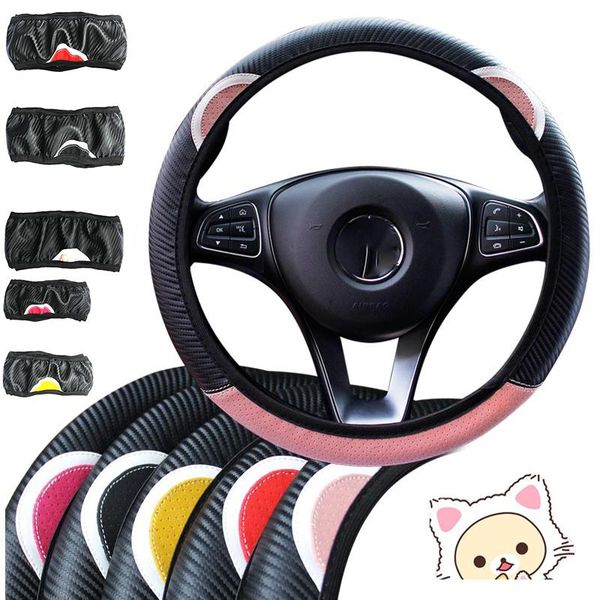 

skidproof leather for e46 e90 e60 e36 f20 x5 focus 2 3 1 206 307 308 saab car steering wheel cover