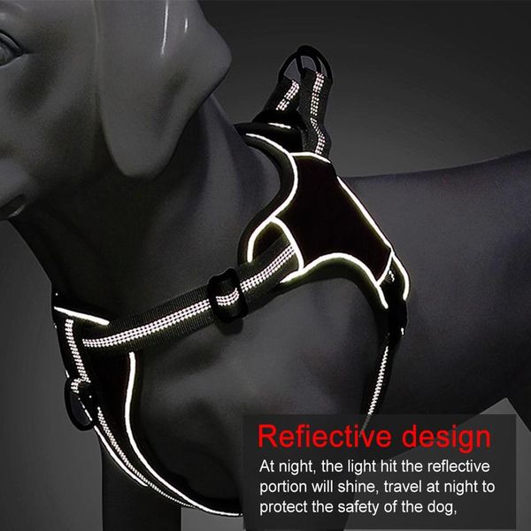 

reflective pet dog harness vest adjustable no pull medium large dog harness soft mesh padded pet vest for dogs walking sqcabw