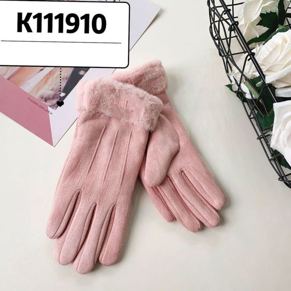 

warm of two multi color pieces plush ladies' gloves k111910 in winter, Blue;gray