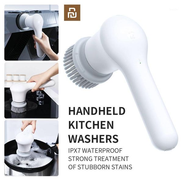 

shunzao handheld kitchen washing machine ipx7 waterproof strong treatment of stains cleaner washing brush 2 speeds washed1