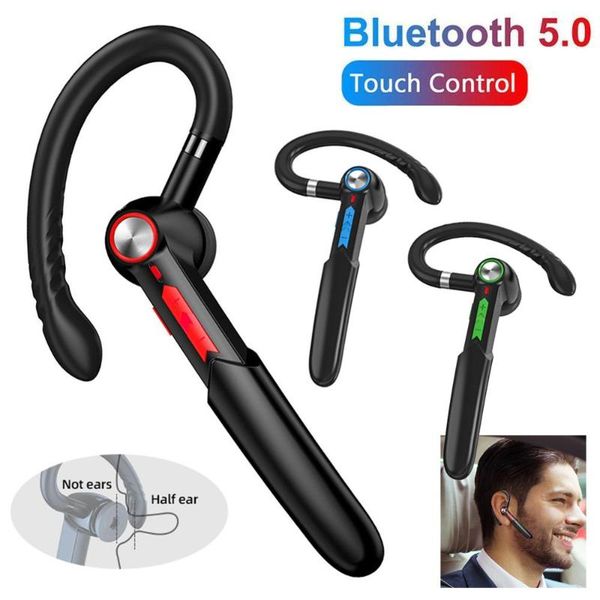 

bluetooth earphones ear hooks v5.0 stereo sound headsets noise cancelling stereo sound for smart phones sports running workout