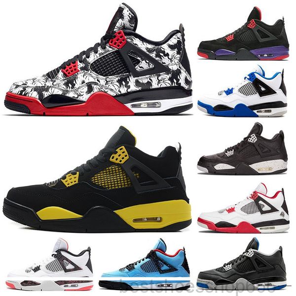 

2021 starfish sport shoes 4 4s mens basketballs shoes sneakers black cat new fire red bred iv cactus jack trainers lpo2, White;red