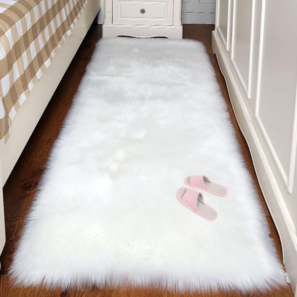 

carpets rectangular lmitation wool rug bedroom living room sofa floor soft white gray mat