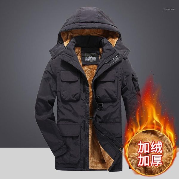 

sagace 2019 winter mens jackets casual new hooded thick padded mens jacket coats warm zipper slim outwear plus size1, Black