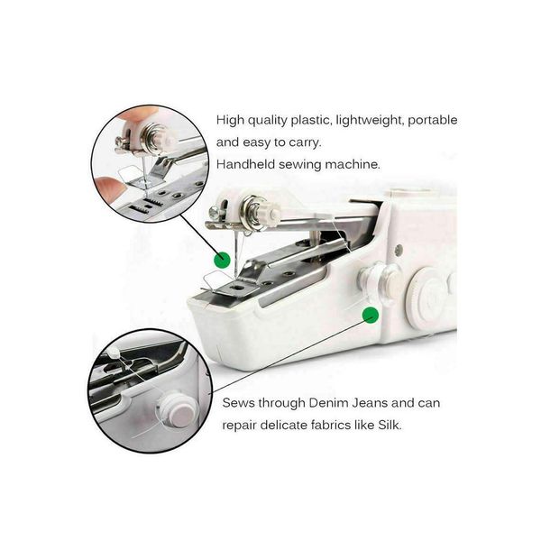 

in stock handy stitch handheld electric sewing machine mini portable home sewing quick table hand-held single stitch ha qylnik wphome