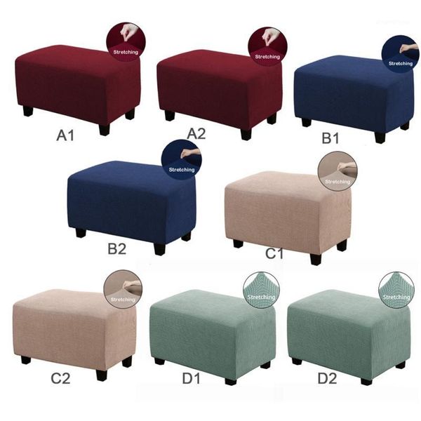

pedal cover thickened elastic foldable storage stool furniture protection sticker soft rectangular sofa cover-small1