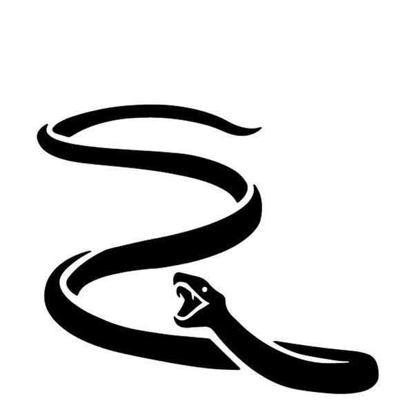 

16.2cm*13.6cm ferocious viper car stickers body of car vinyl decal black/silver c4-1572