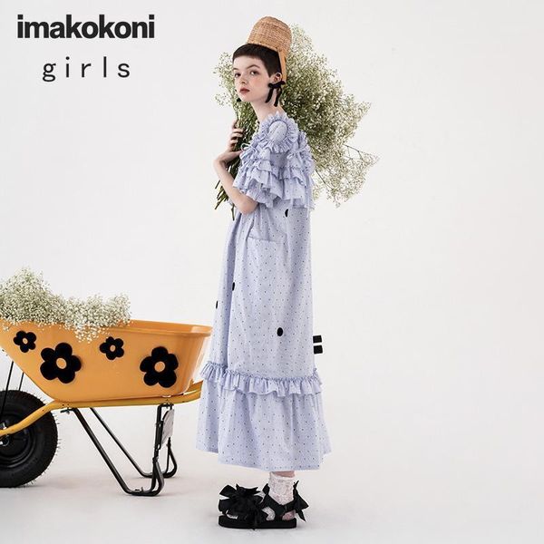 

party dresses imakokoni original design small strawberry print summer fresh japanese dress 20 2029141, White;black