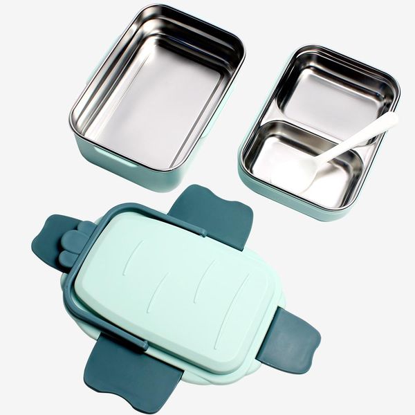 

двойной слой из нержавеющей стали изолированная lunch box портативный student лапша миски с посуды microwavable симпатичные bento коробки qy