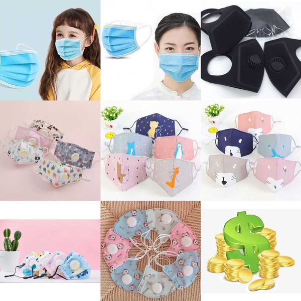 

breather mask face valve layers washable 5 filter reusable children dustproof smoke gmvj 56d9