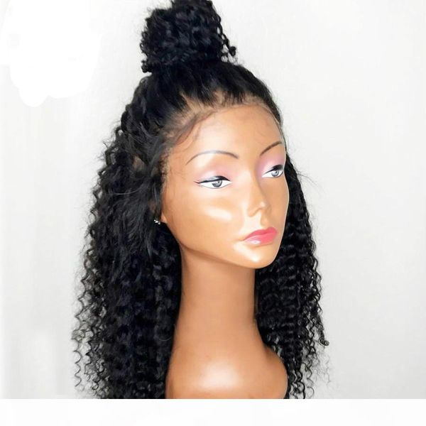 

lace front human hair wigs for black women curly lace front wig virgin hair full lace wig with baby hair bleached knot ing, Black;brown