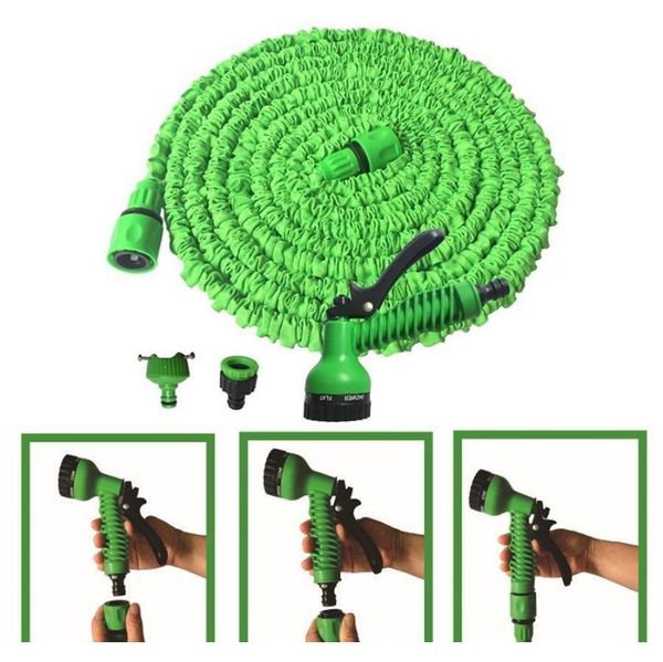 

100ft lengthen retractable water hose set plastic 2 colors garden car washing expand water hose with multi-function wat jlluvd bdebag