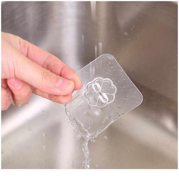 

strong stick no trace hook glue paste ceramic tile wall hanging load bearing super transparent hook no punching househ wmtbwa