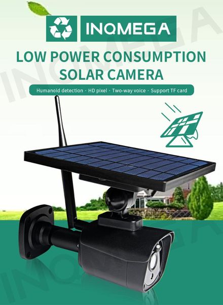 

inqmega solar wifi camera 1080p waterproof wireless security camera ir night vision solar power hd