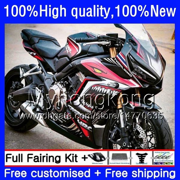 Комплект для HONDA CBR 650 F CBR650F 2011 2012 2013 2014 2015 Акулы красного 53HM.30 CBR 650F CBR650 F CBR650 CBR650F 11 12 13 14 15 16 обтекателей