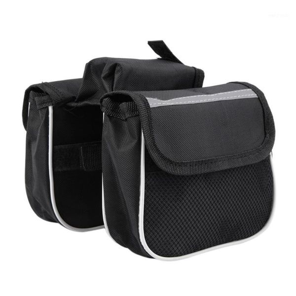 

new 2018 black both side double pouch clying bags bicycle bicycle bag accessories1