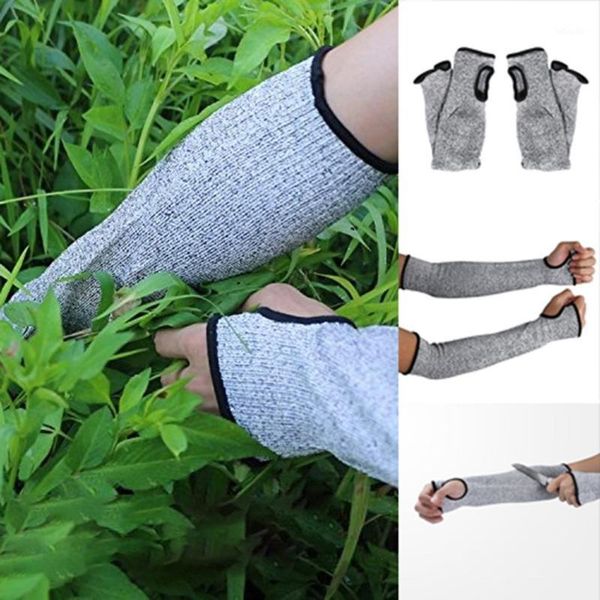 

elbow & knee pads 1 pair outdoor hiking camping anti-scratch cut resistant arm safety protective sleeve1, Black;gray