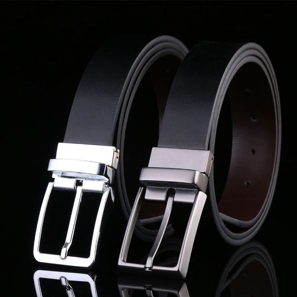 

designer luxury leather belt men designer belts ceinture homme cowboy jeans pin buckle belt cintos cinturones riem, Black;brown