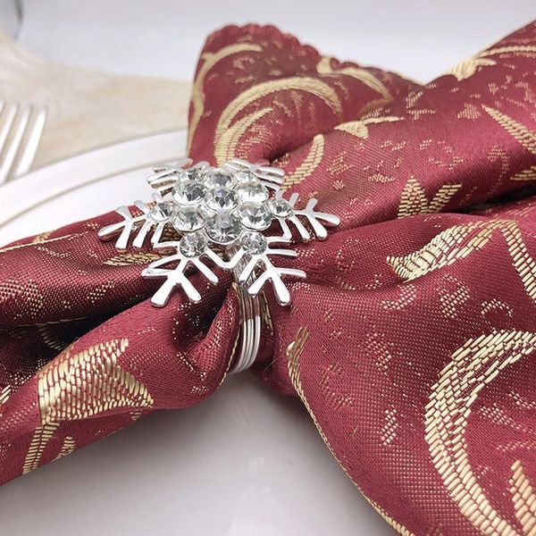 

4 pcs snowflake napkin rings sparkling napkin buckles metal napkin holders dinning table setting for casual or formal o qylmgw