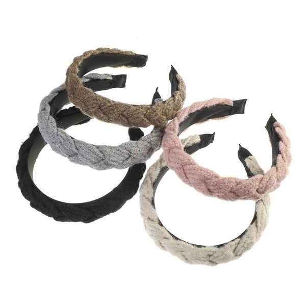 Torça Fitas para o Cabelo Estilo Moldura Retro Meninas Acessórios de cabelo do projeto Headbands Para Mulheres malha Mulheres Winter Braid